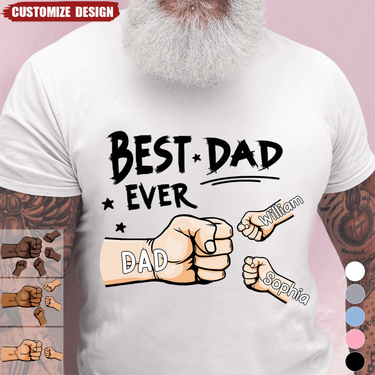 The Best Dad Ever - Personalized T-shirt - Father's Day, Birthday Gift For Dad