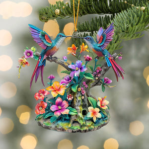 Vibrant Hummingbirds Ornament-Gift For Family And Friends