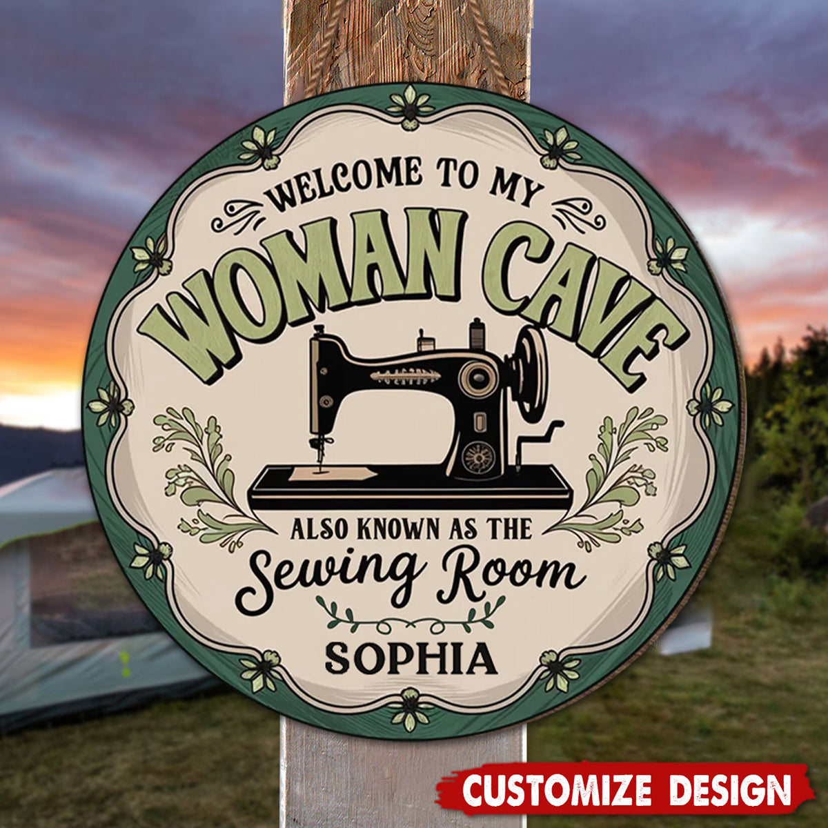 Welcome To My Sewing Room - Family Personalized Shaped Home Decor Wood Sign - House Warming Gift For Yourself, Best Friends, Siblings, Family Members