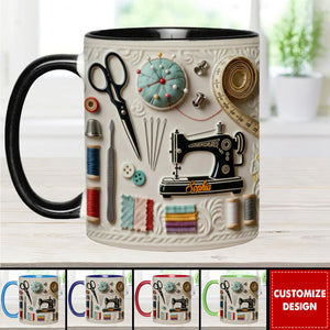 Love Sewing - Personalized Sewing Accent Mug
