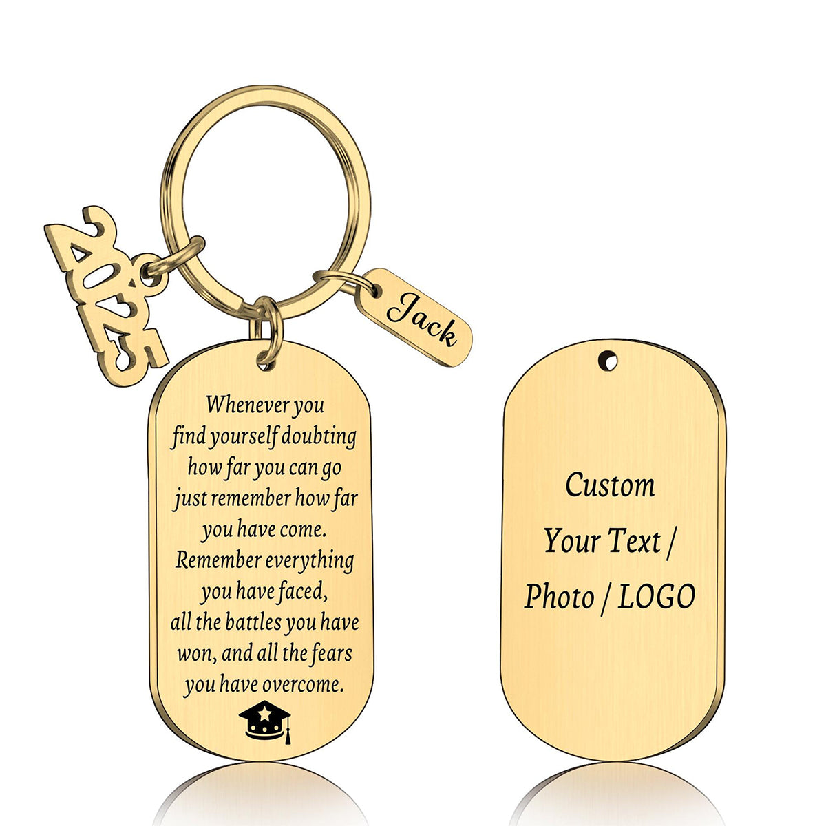 So Proud of You Grad Decor - Personalized Graduation Keychain - Class of 2025 Gifts