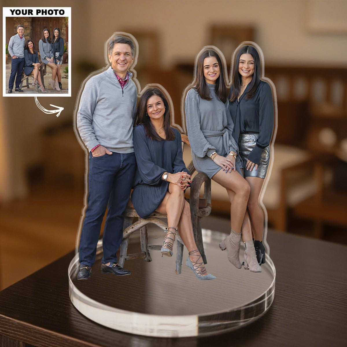 Personalized Upload Photo Acrylic Plaque - Gift for Friend