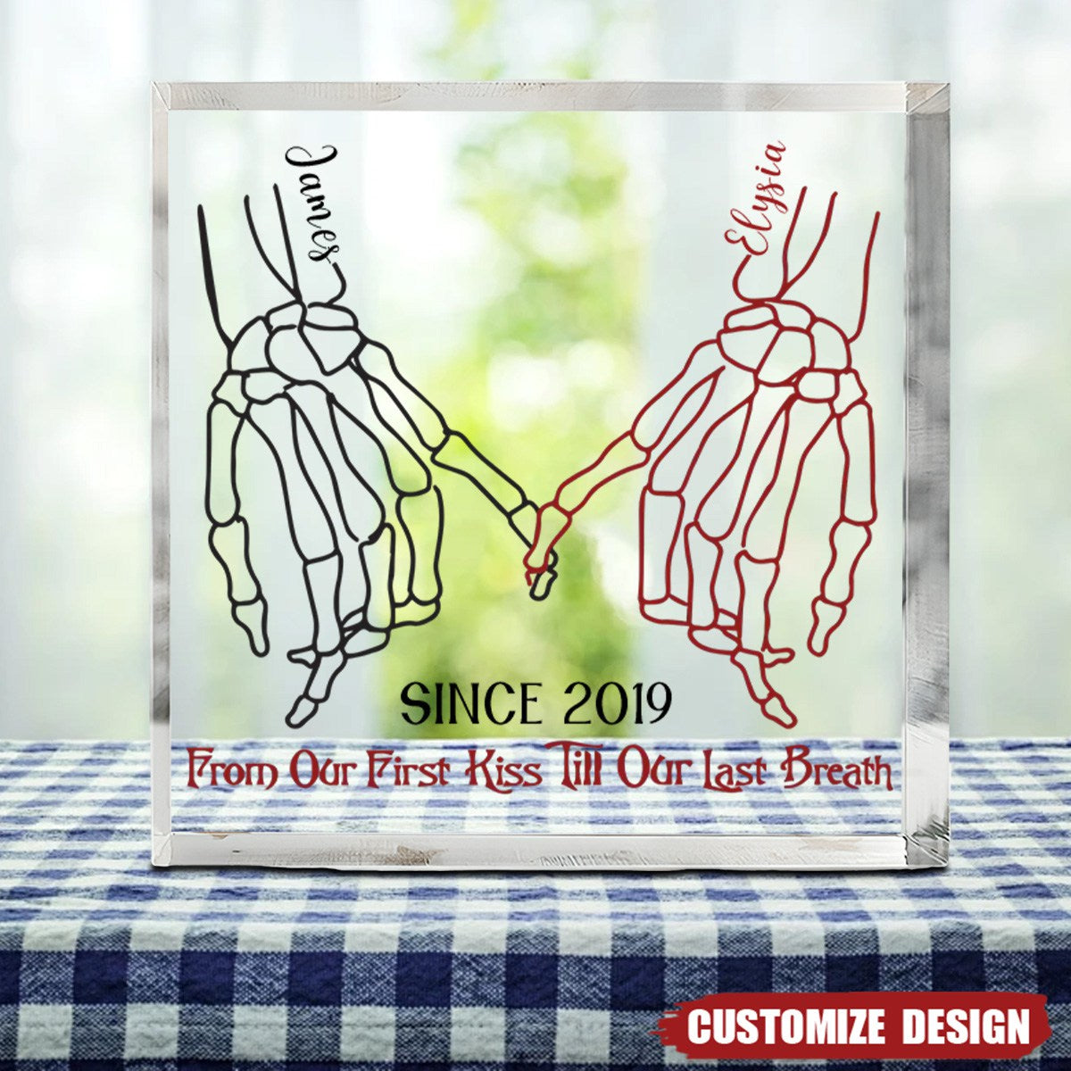 Personalized Couple Halloween Square Acrylic Plaque - Gift Idea For Couple