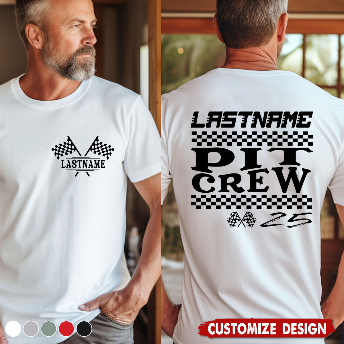Personalized Racing Shirt, Gift For Dad/Grandpa, Father's Day Shirt