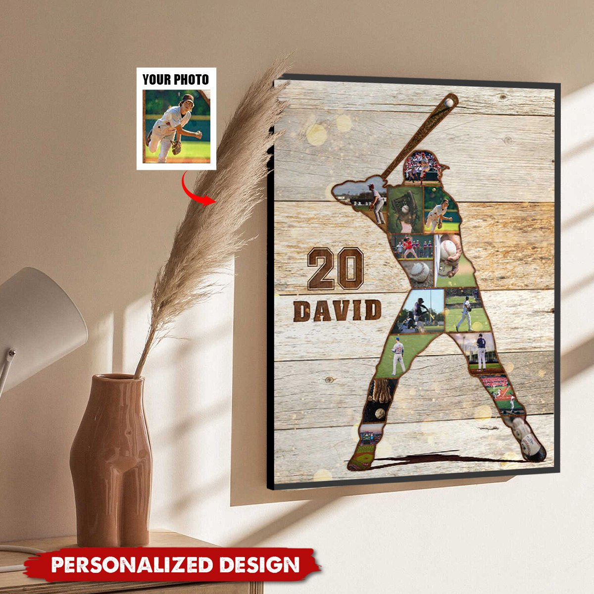 Baseball Photo-Personalized Poster-Gift For Baseball Lover
