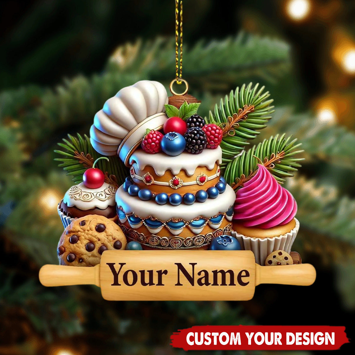 Personalized Baking Ornament-Gift for Pastry Chef-2024 New Release