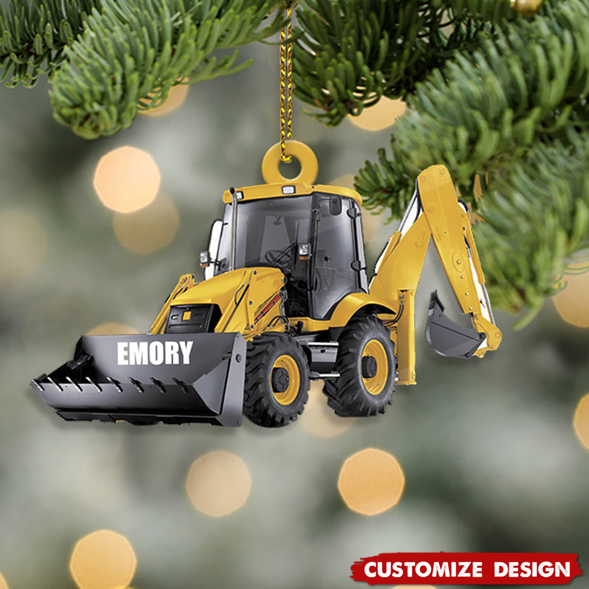 2024 New Release Personalized Excavator Christmas Ornament - Gift For Heavy Equipment Operator