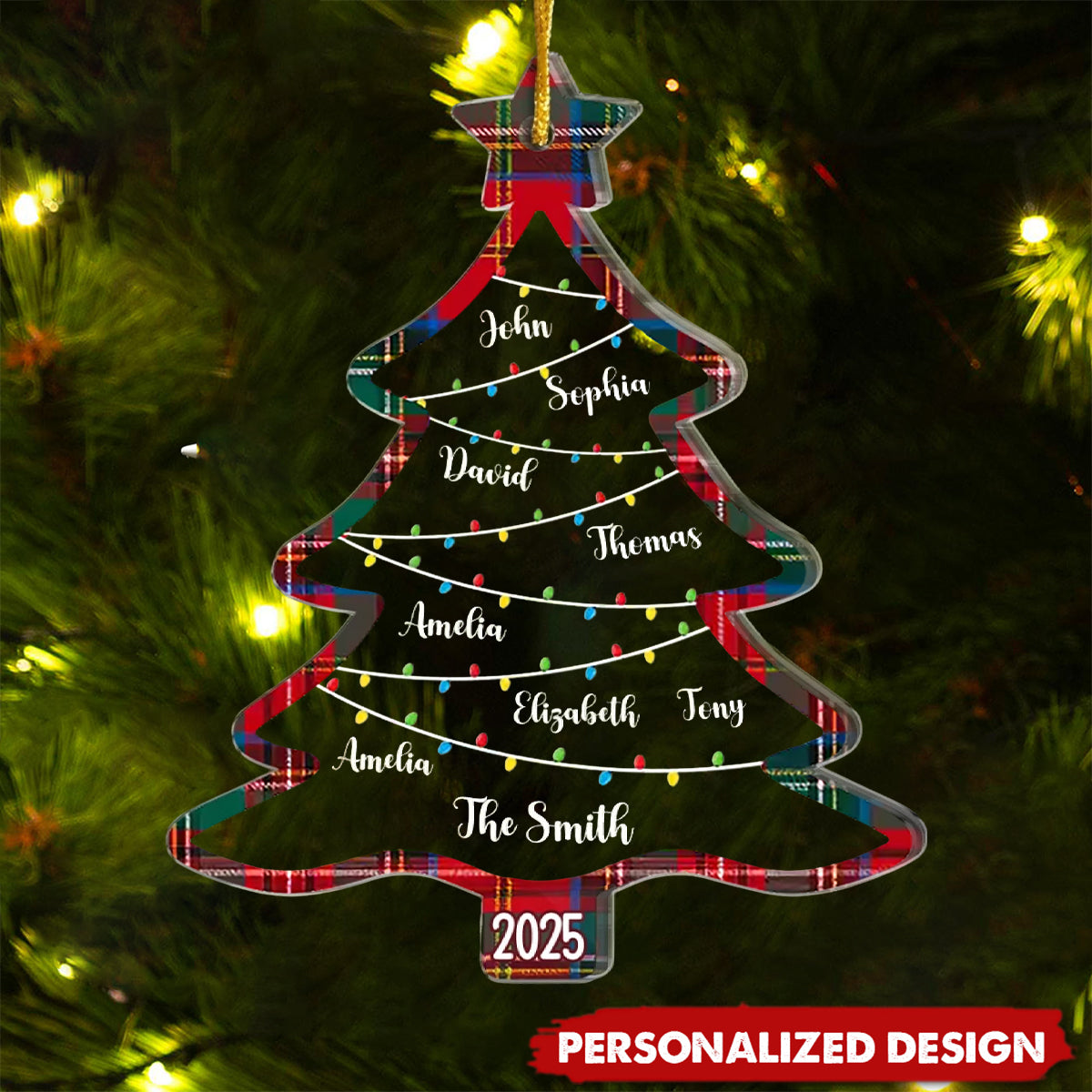 2025 New Releases Family Personalized Acrylic Ornament - Christmas Gift For Family Members