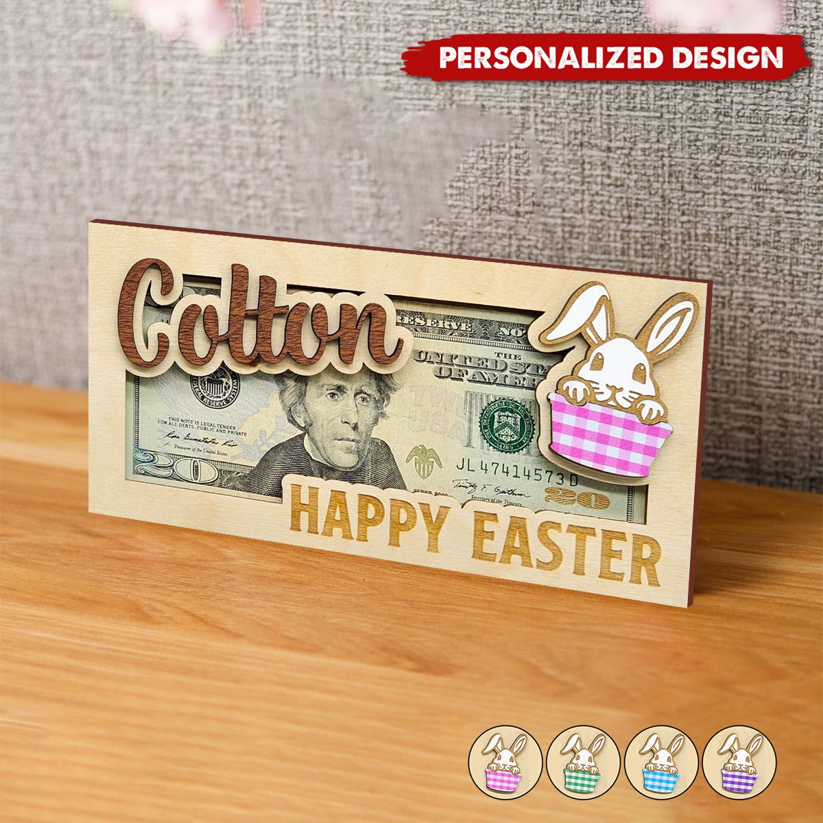 Easter Money Holder-Personalized Money Holder-Easter Gifts for Adults