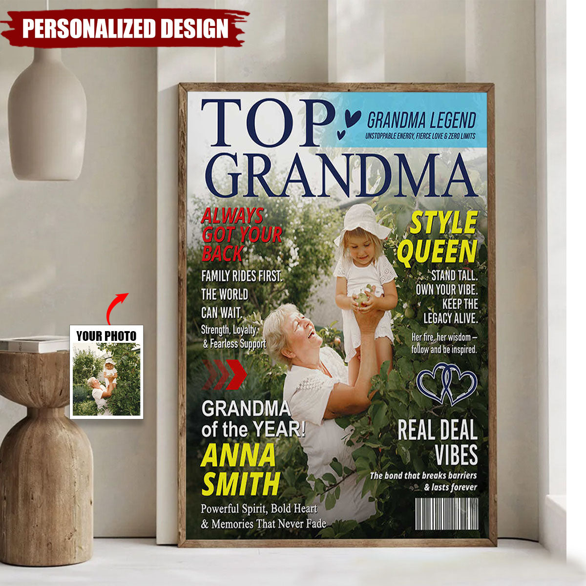 Personalized Grandma Magazine Poster-Gift for Grandma