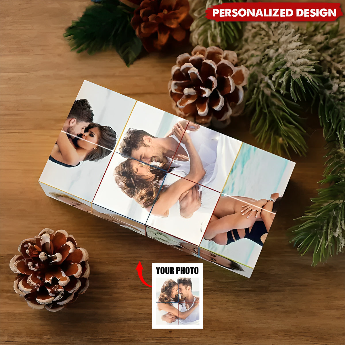 Personalized Eternal Love Custom Photo Cube-Wedding/Anniversary  Gift