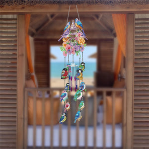 DIY Diamond Painting Double Sided 3D Wind Chime Pendant Hanging Kit