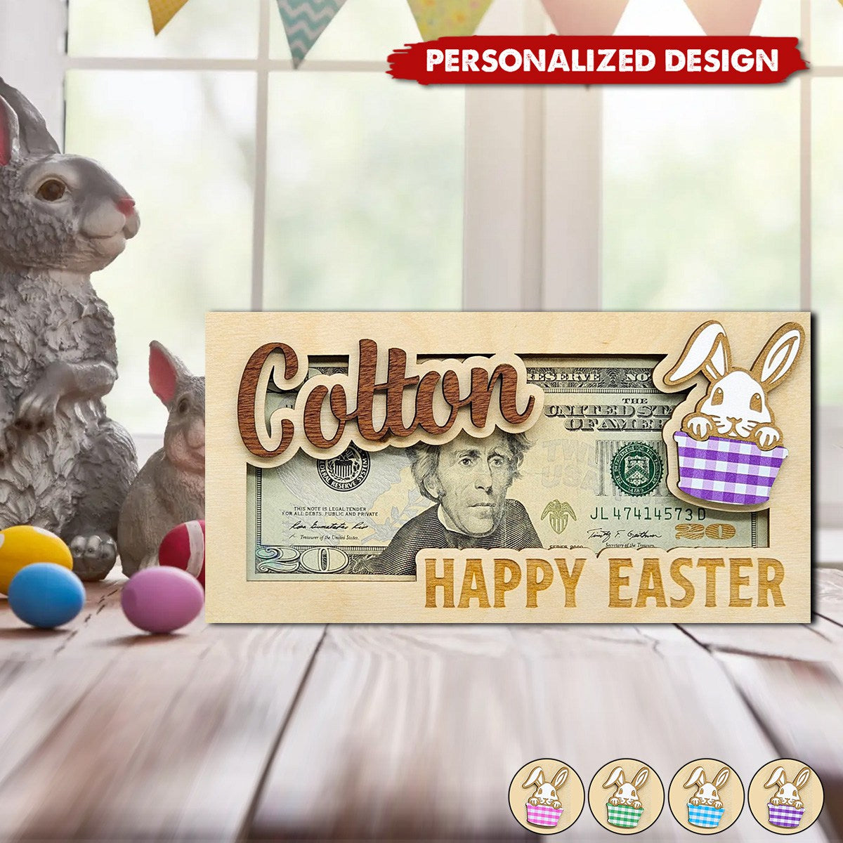 Easter Money Holder-Personalized Money Holder-Easter Gifts for Adults