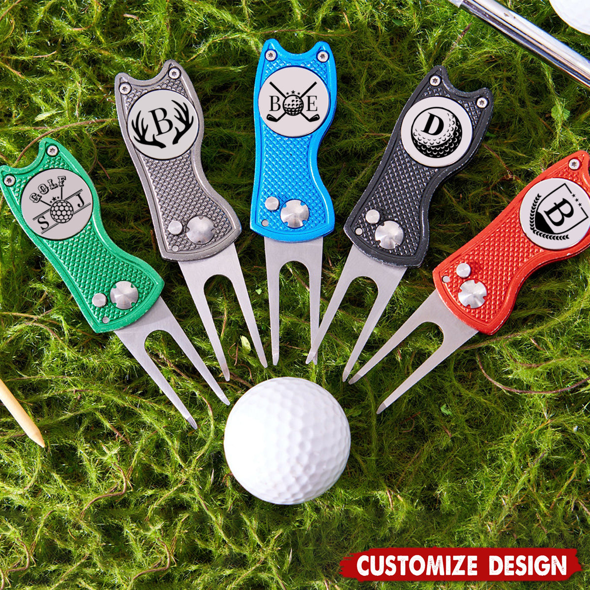 Personalized Golf Divot Tool With Ball Marker,Retractable Divot Tool - Birthday,Father's Day Gift For Golfer