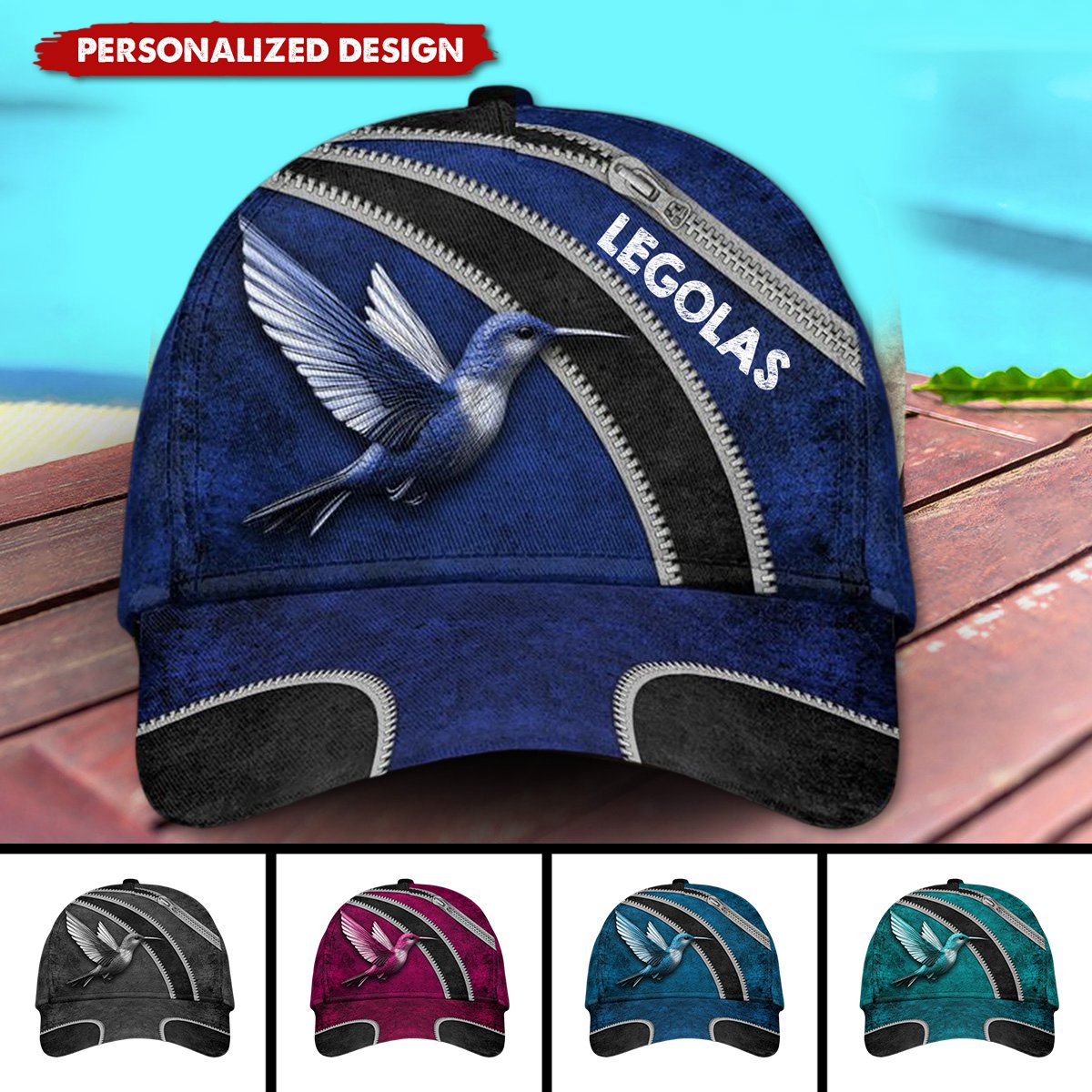Hummingbird-Personalized Cap-Gift For Family Or Friends