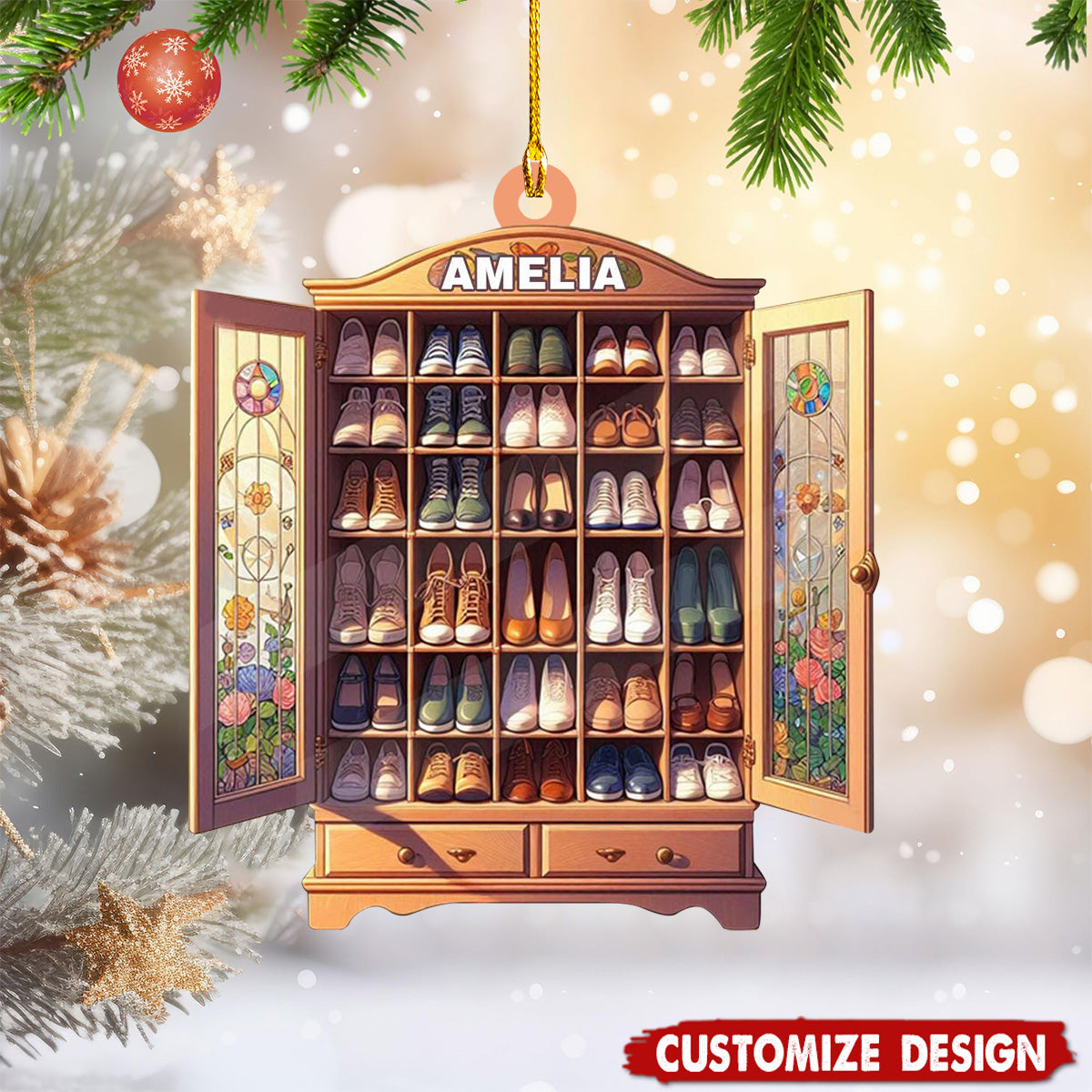Personalized Shoe Cabinet Christmas Ornament Gift For Shoe Lover-2024 New Release