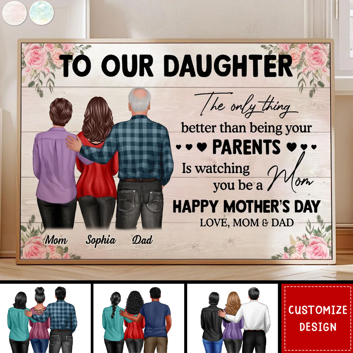 To My Daughter From Dad And Mom Personalized Poster