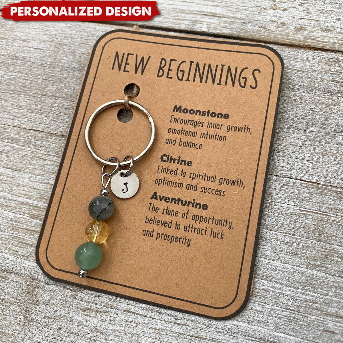 New Beginnings-Personalized Crystal Keychain