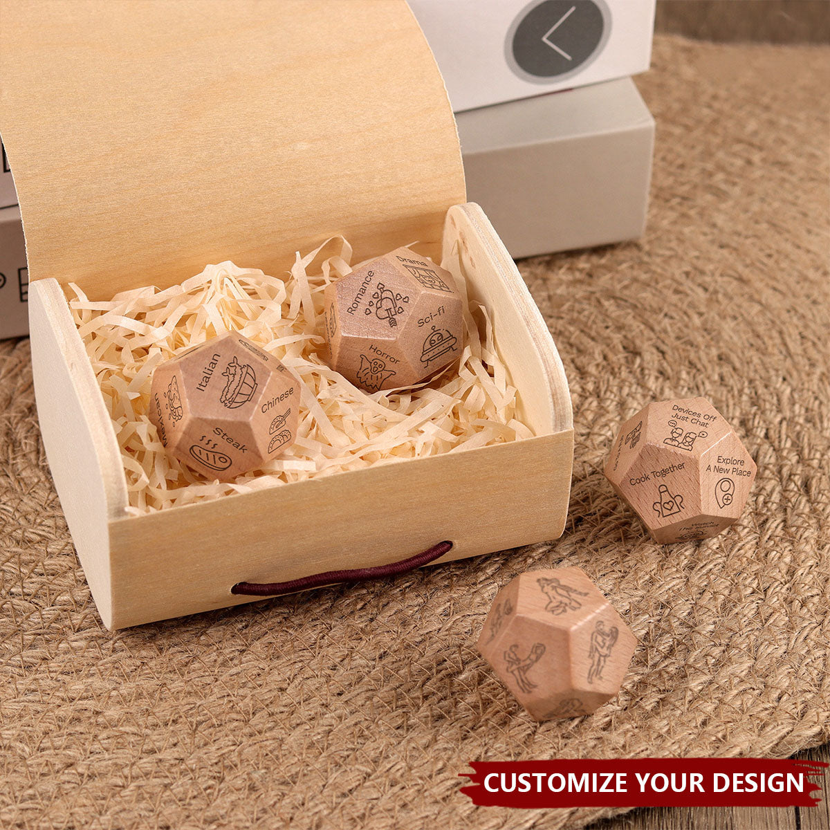 Personalized Date Night Dice - Date Night Gifts, Date Night Ideas, Custom Anniversary Gifts, Gift for Couples