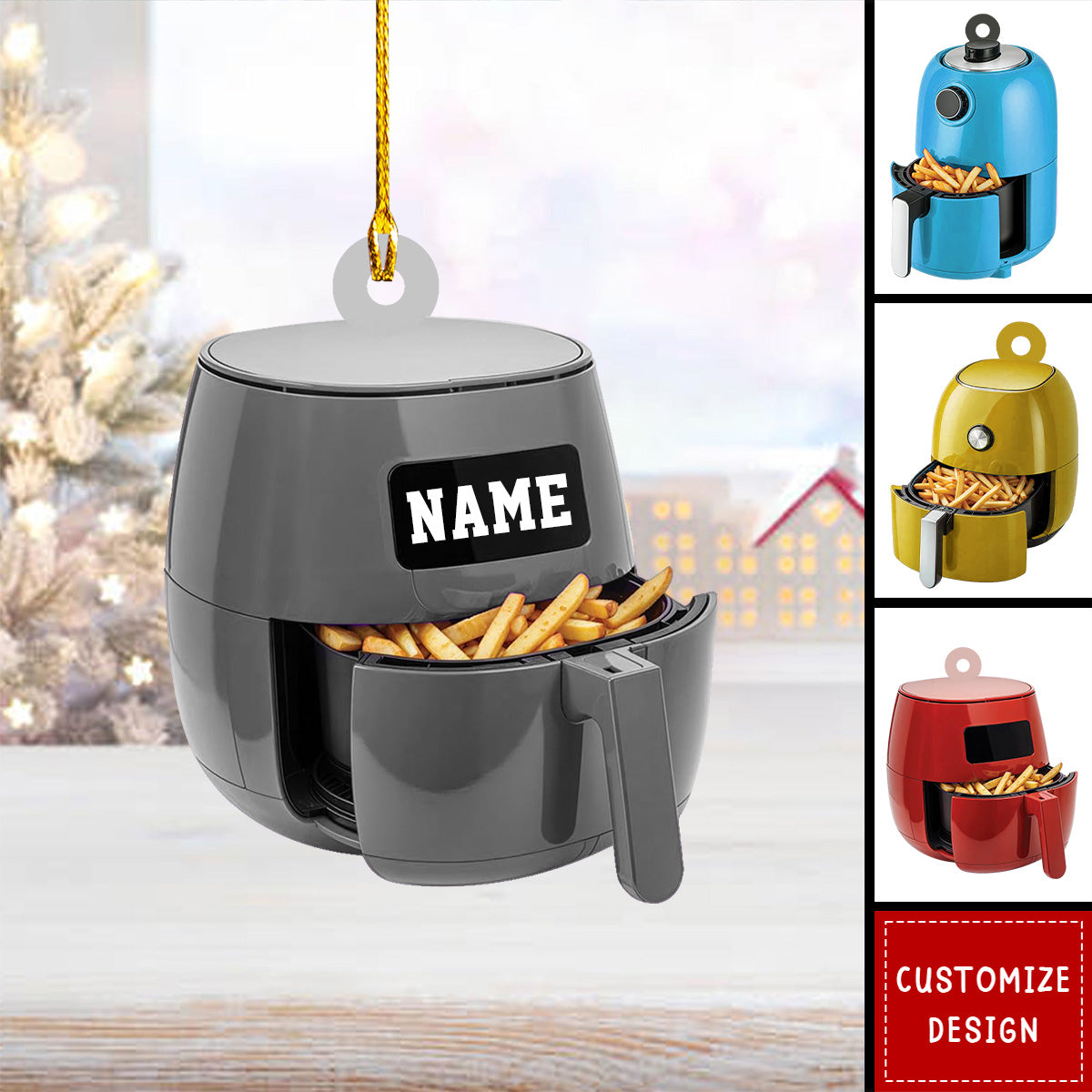 Personalized Air Fryer Christmas Ornament Gift For Cooking Lovers - 2024 New Release