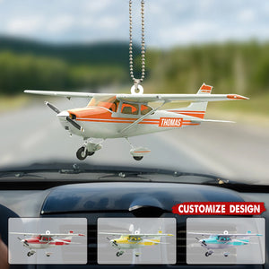 Personalized Airplane Ornament - Gift for Travelers, Aviators & Helicopter Lovers