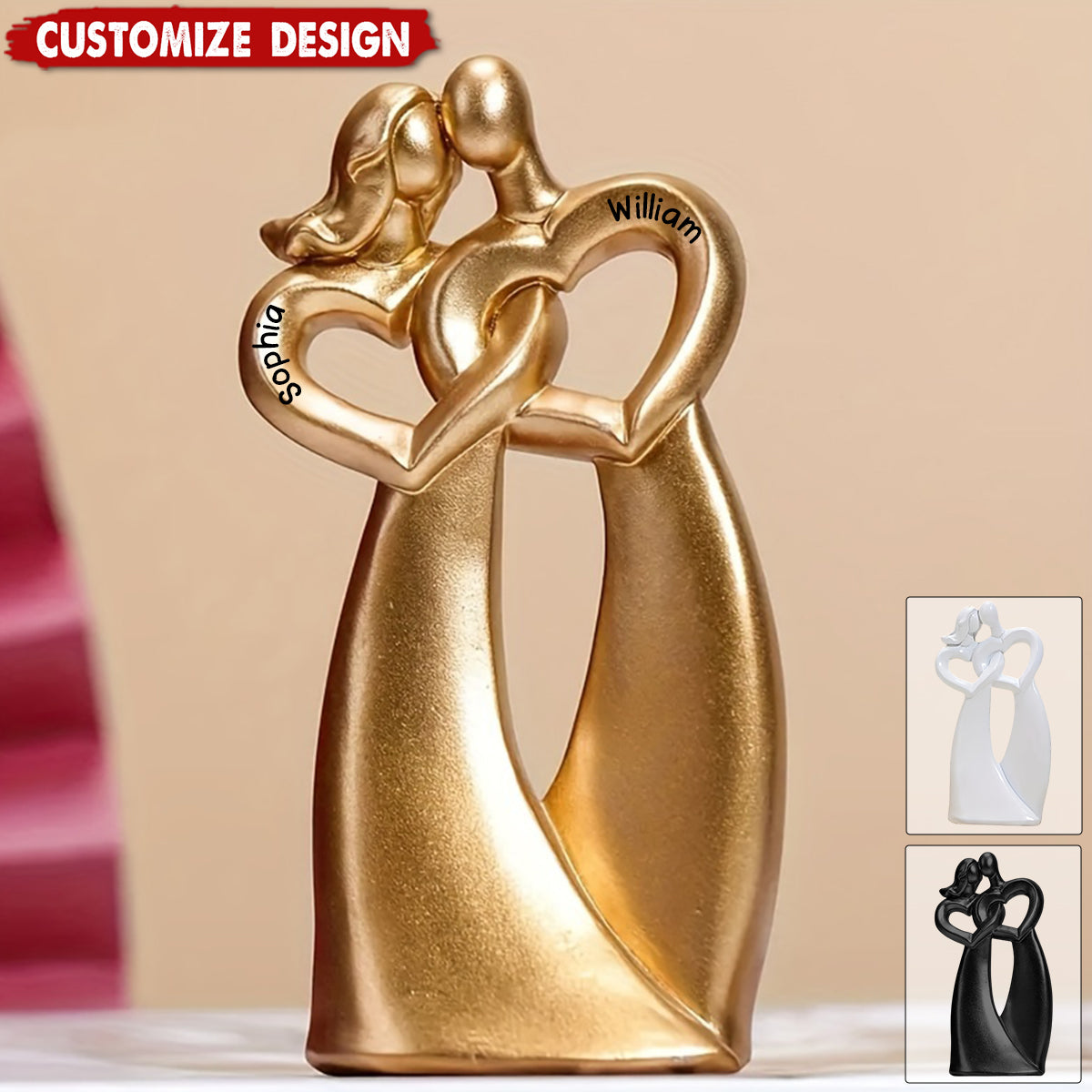 Personalized Romantic Heart Couple Acrylic Plaque - Gift for Couple