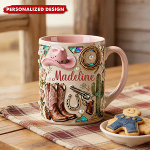 Cowgirl Accent Mug - Personalized Gifts For Cowgirl