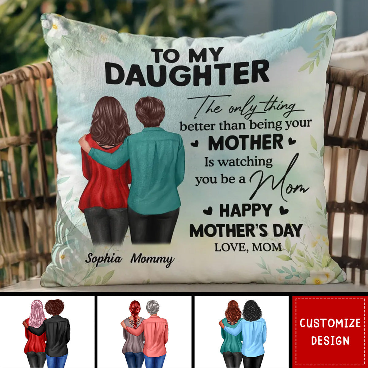 To My Daughter From Mom - Personalized Pillow - Mother's Day Gift For Daughter