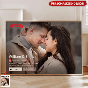 Couple Romantic Love Story-Personalized Poster-Anniversary Gift For Him, For Her