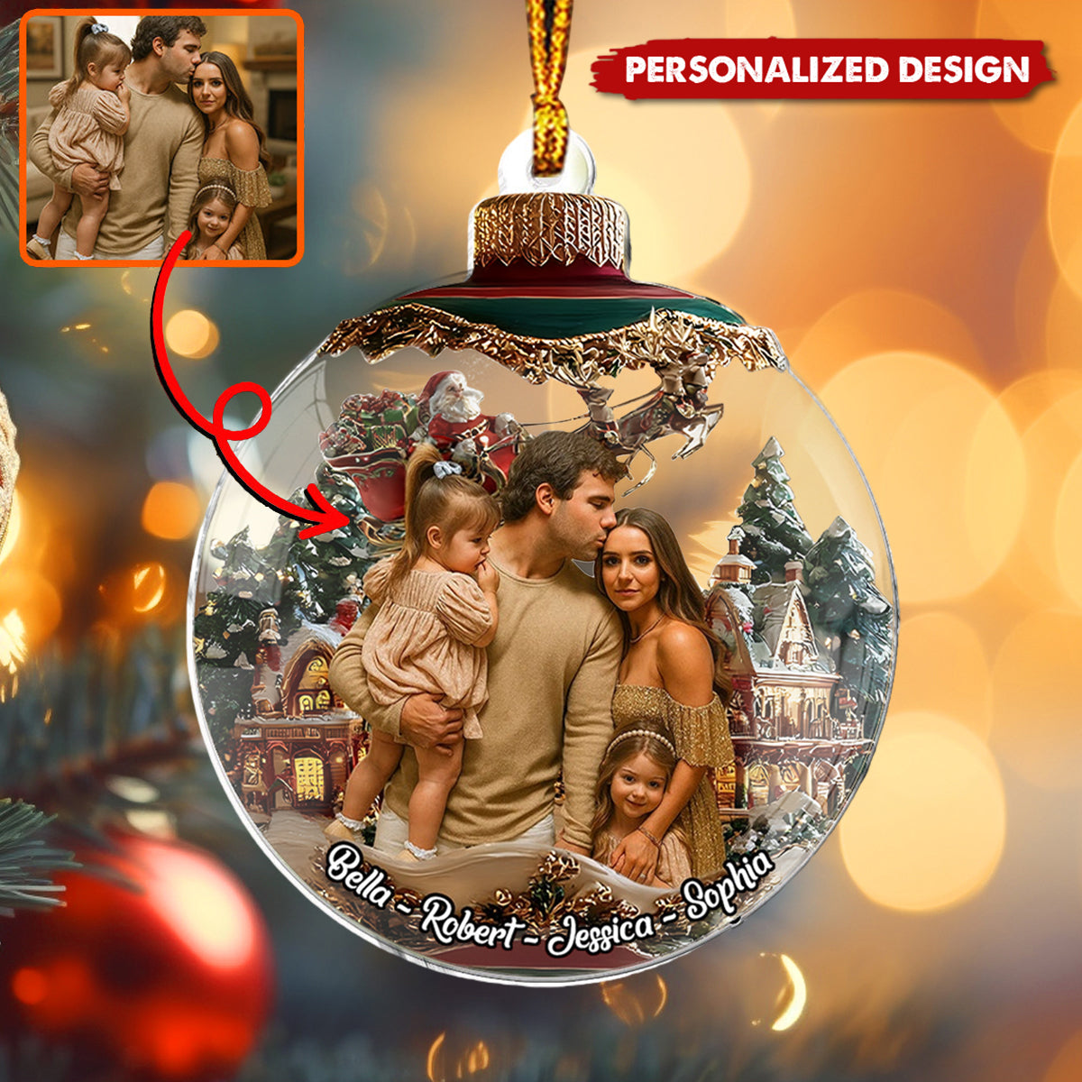 This Is Us - Personalized Family Custom Shaped Ornament