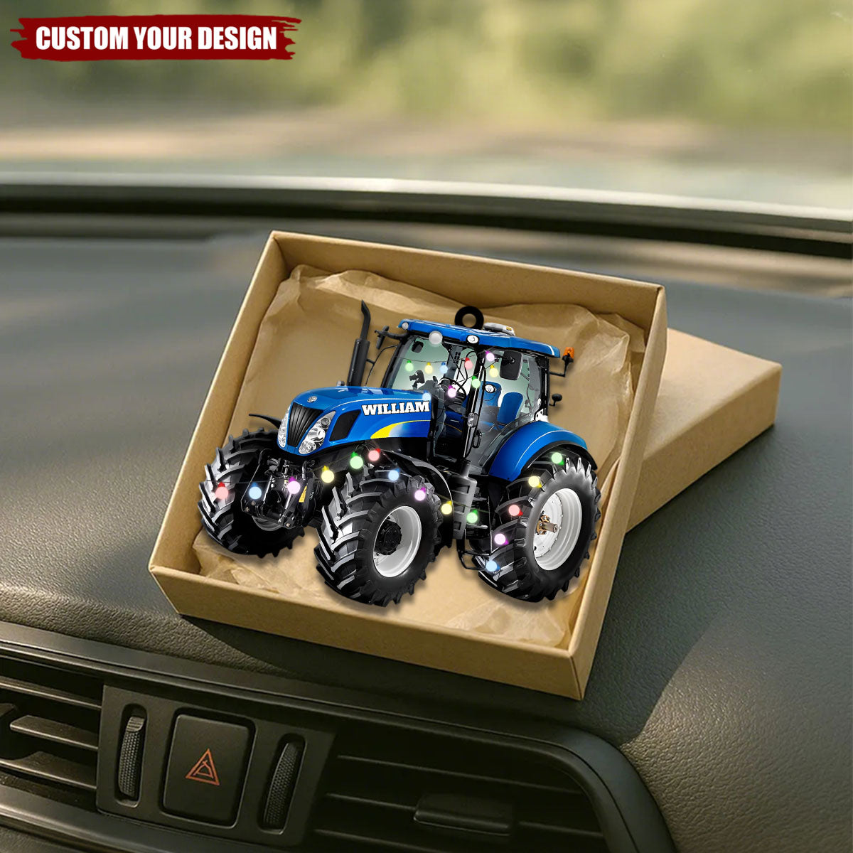 Personalized Tractor Christmas Ornament - Christmas Gift For Farmer