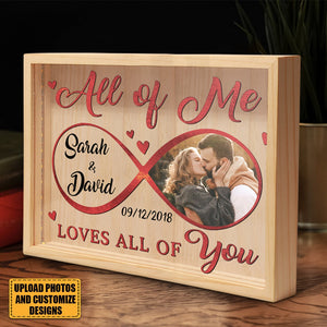 Custom Photo You're My End And My Beginning - Couple Personalized Custom Frame Light Box - Gift For Husband Wife, Anniversary