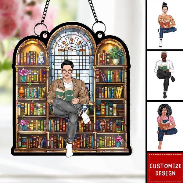 Personalized Book Lovers Suncatchers For Windows Hanging