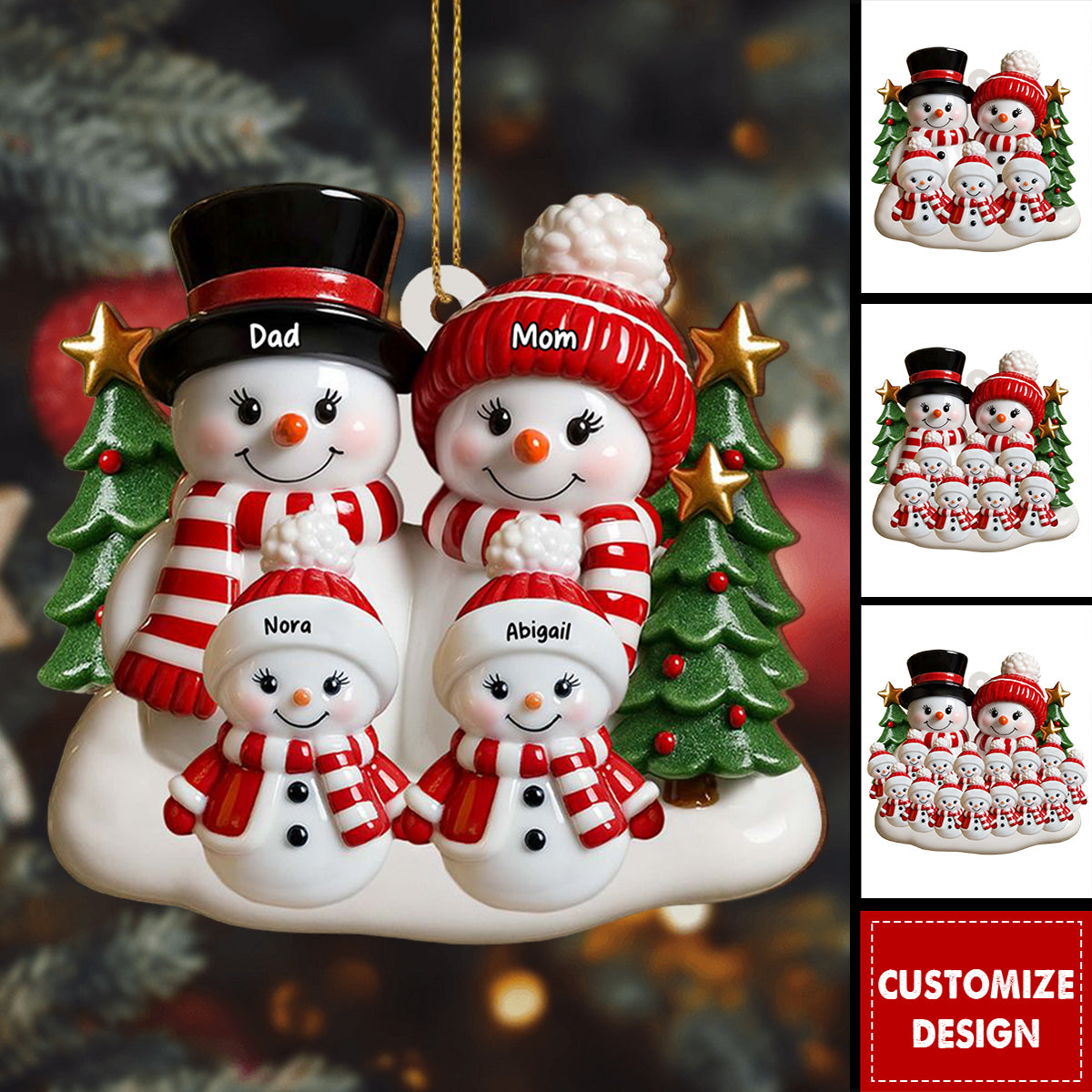 Create A Heartwarming Family Christmas, Personalized Wood Ornament, Gift For Family