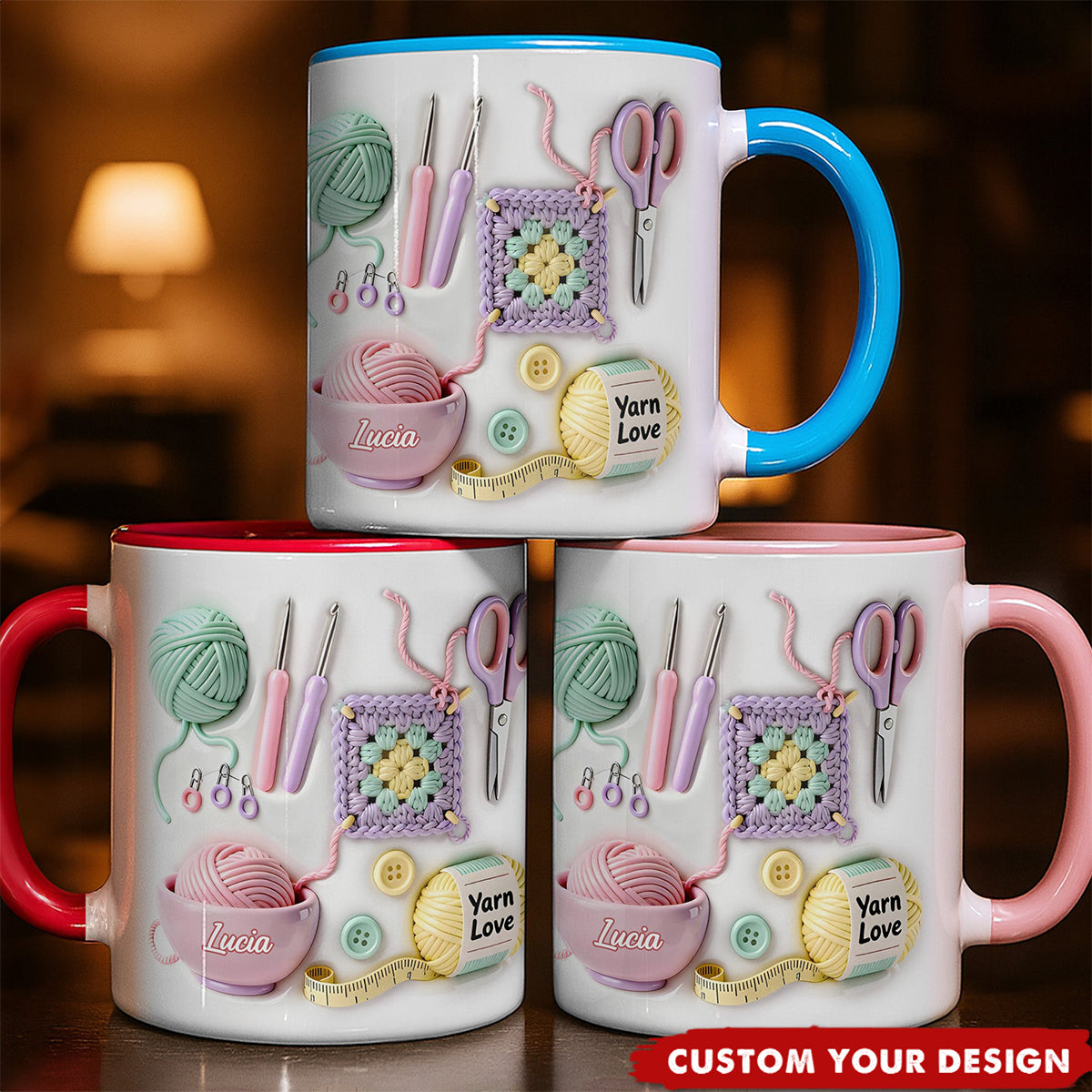 Personalized Custom Accent Mug, Gift For Crafters And Creative Souls