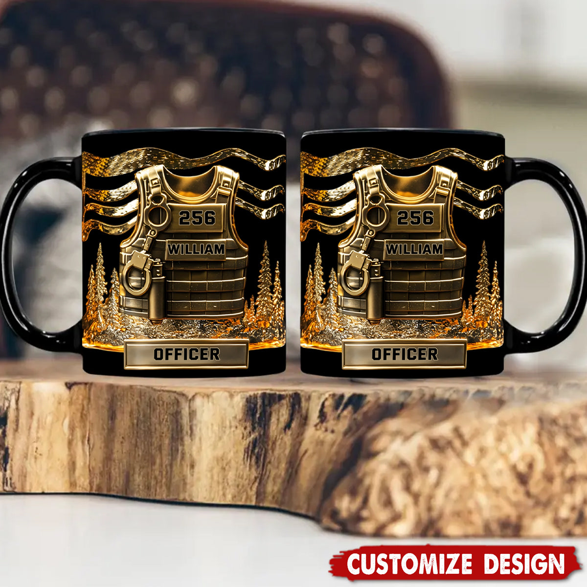 Personalized Police Officer Coffee Mug - Serve And Protect
