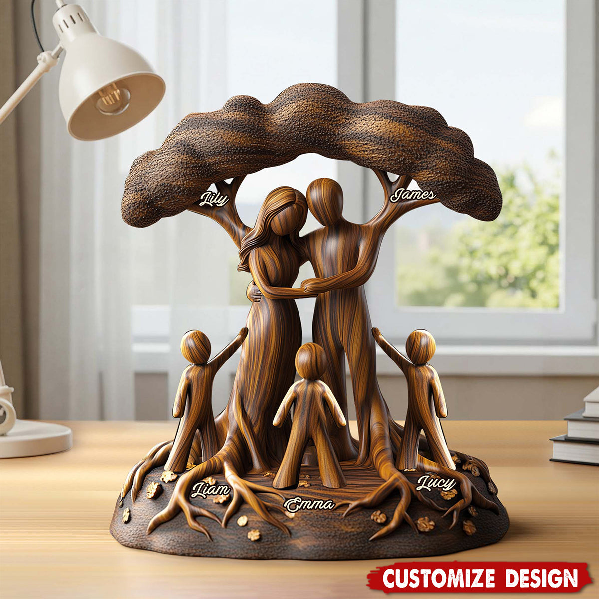 To Us You're The World - Personalized Family Shaped Plaque