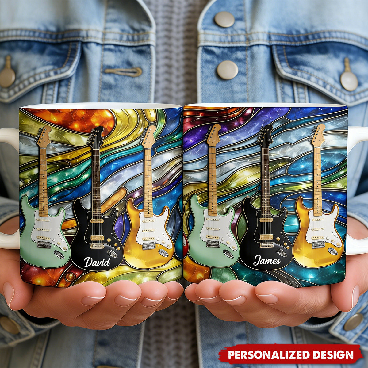 Electric Guitar Art, Personalized Coffee Mug, Gift For Music Lovers