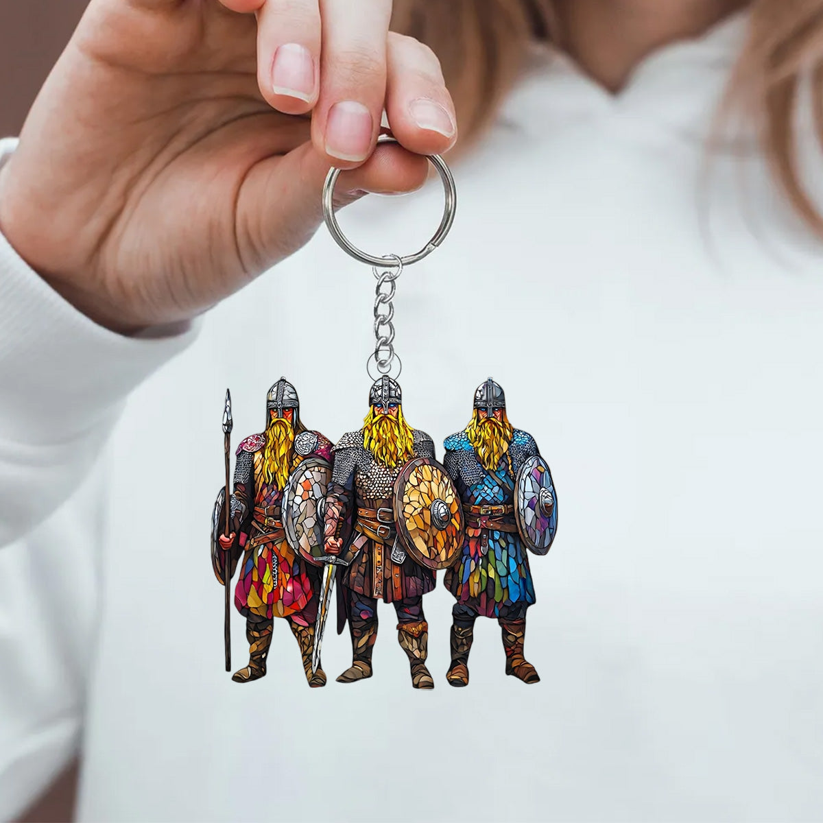 Viking Warrior Keychain, Historical Decor