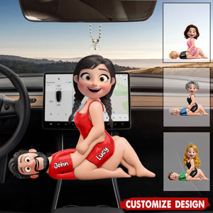 Personalized Naughty Couple Car Ornament -  Gifts For Couple