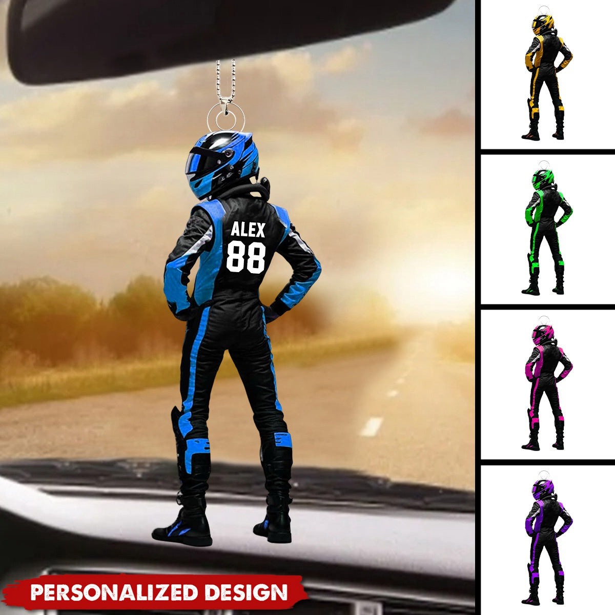 Personalized Racer Car Ornaments-Gifts For Racing Lovers