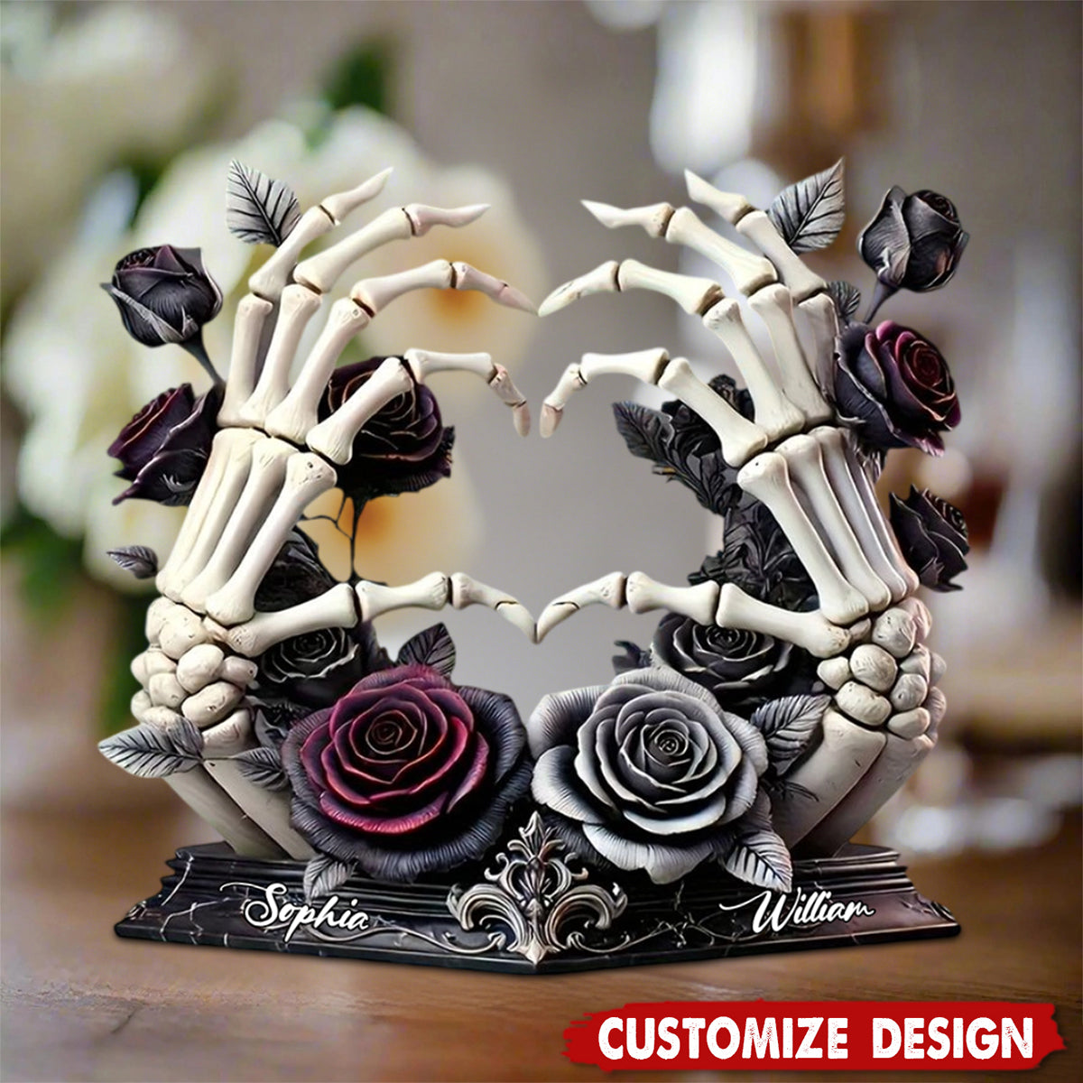 Till Death Do Us Part - Personalized Skull Acrylic Plaque