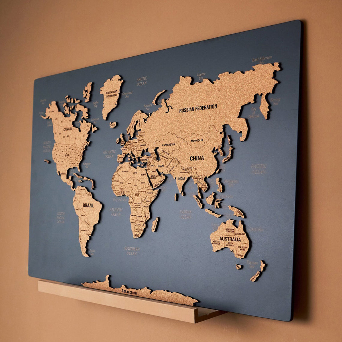 World Map Wall Art Push Pin Map