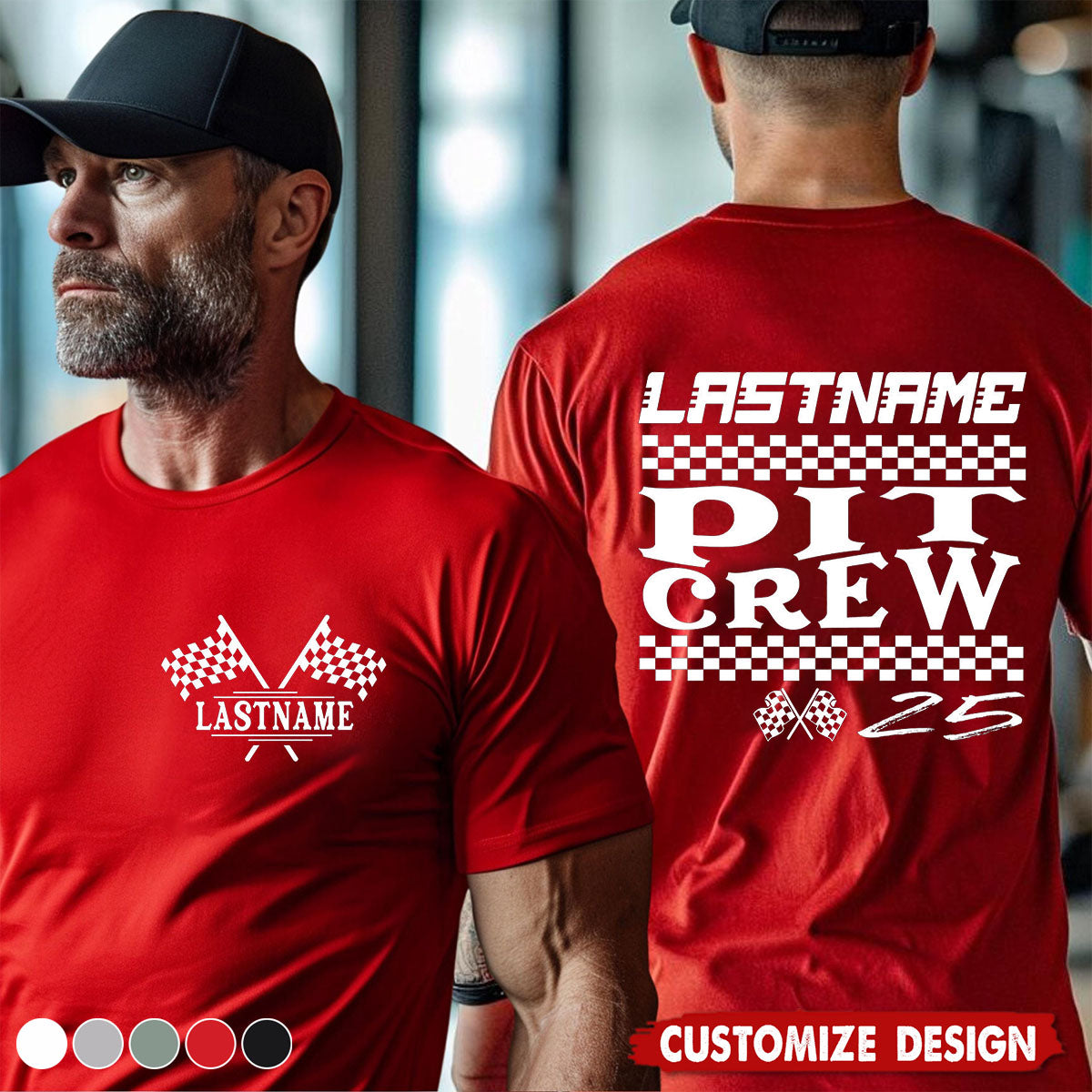 Personalized Racing Shirt, Gift For Dad/Grandpa, Father's Day Shirt