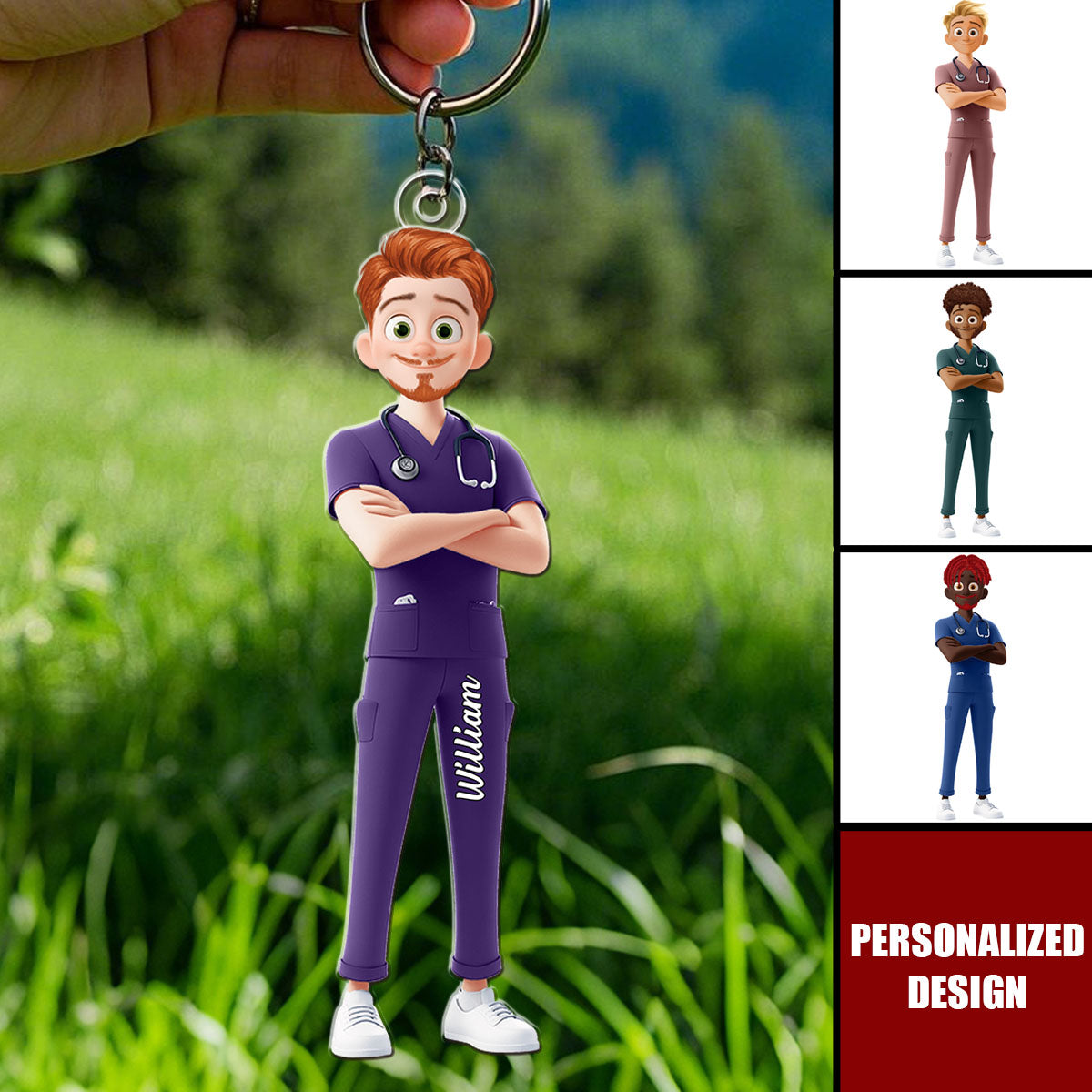 Personalized Nurse Keychain-Gift For Friends/Family