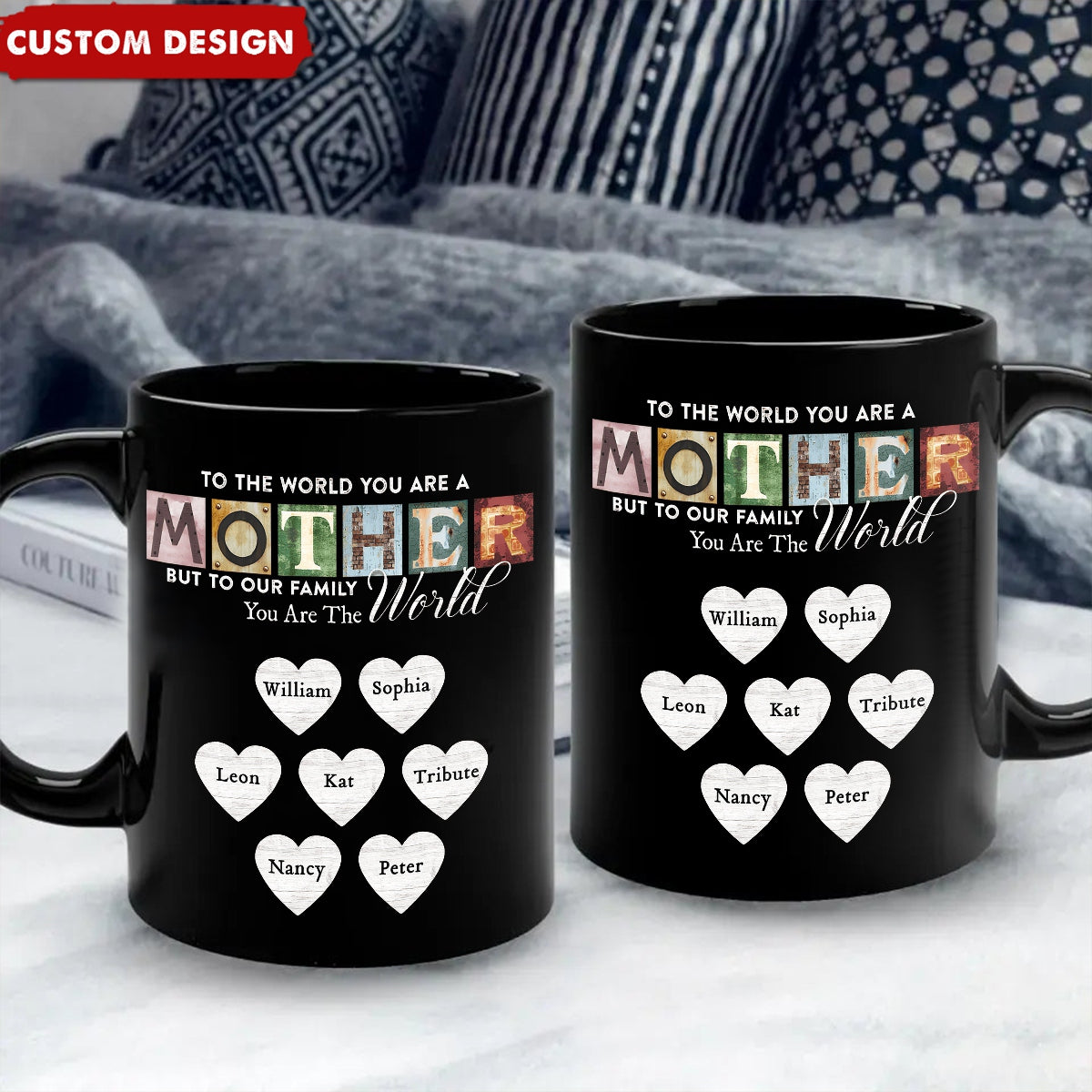 Mother/Grandma You Are The World Personalized Mug - Gift For Mom, Grandma