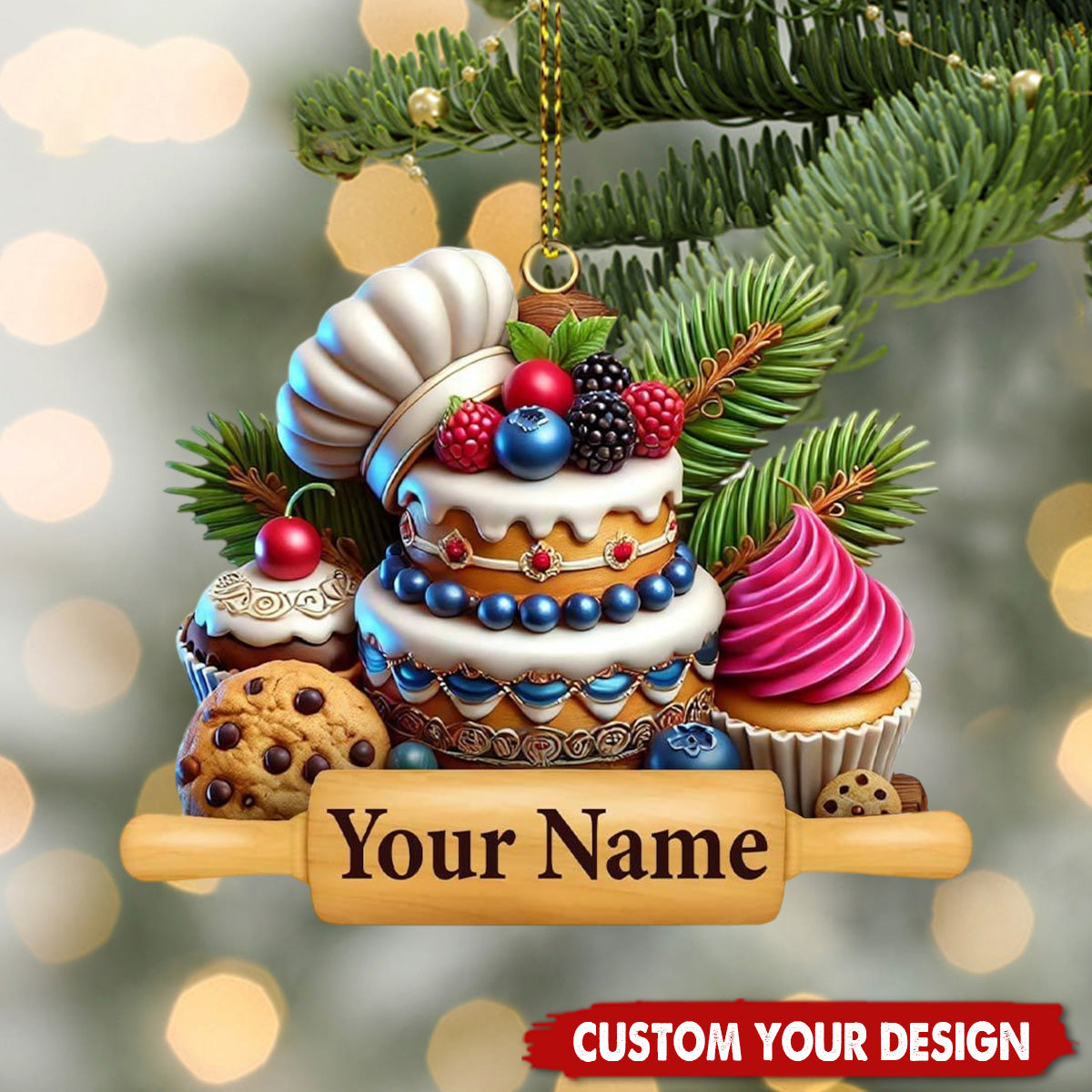 Personalized Baking Ornament-Gift for Pastry Chef-2024 New Release