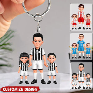 Personalized Soccer Dad Keychain - Gift For Soccer Lovers