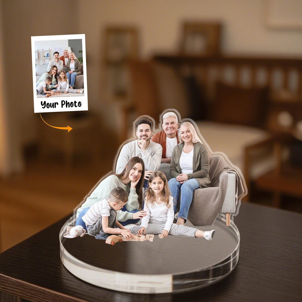 Personalized Upload Photo Acrylic Plaque - Gift for Couple