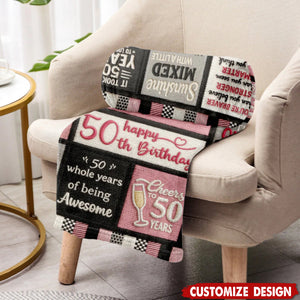 Personalized Birthday Blanket - Happy Birthday Gift